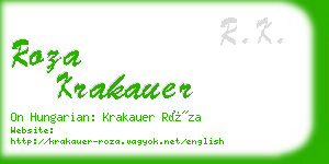 roza krakauer business card